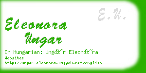 eleonora ungar business card